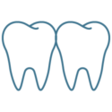 icon of two teeth next to each other